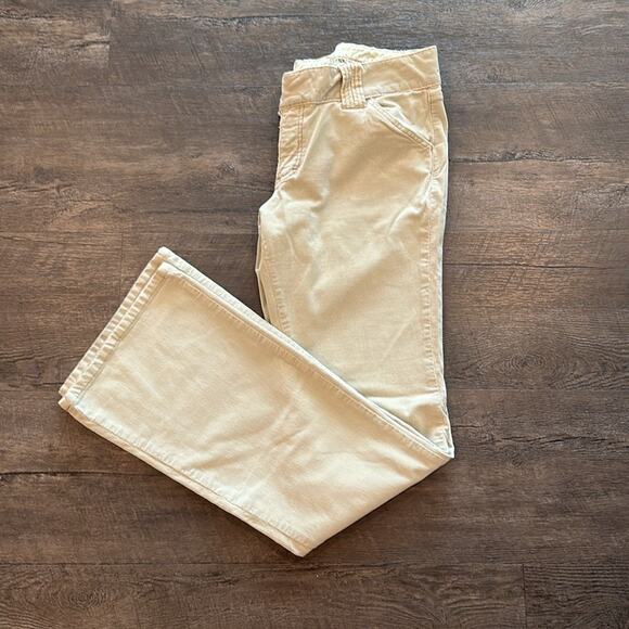 American Eagle Outfitters 10 Long Vintage Y2K Khaki Bootcut Corduroy Pants - Picture 1 of 10
